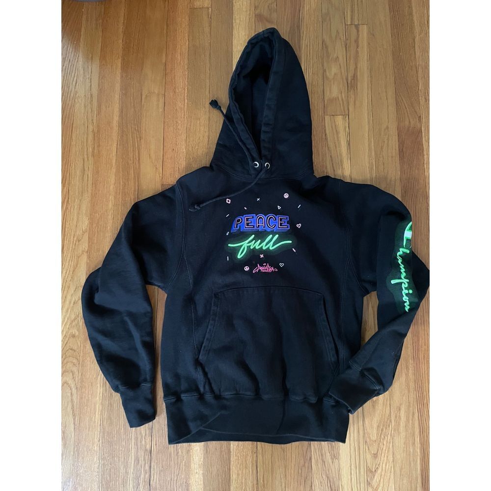 Adam Fu Graffiti Artist Mens Champion Reverse Weave Pullover‎ Hoodie Size Small